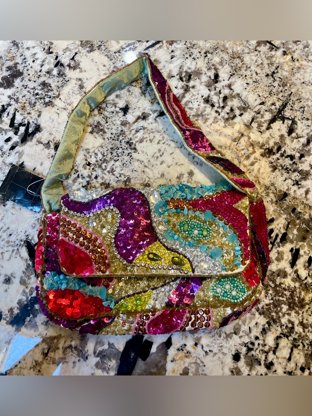 Accessorize - Vintage True Y2K Sequined & Beaded Shoulder Bag - Never Worn/New!